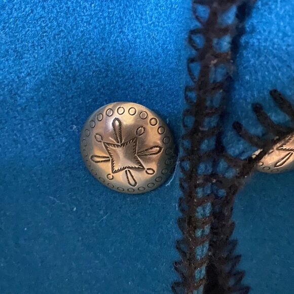 Vintage Mid-West Garment Co Teal Cropped Western-Style Bolero Jacket Medium - Picture 5 of 10